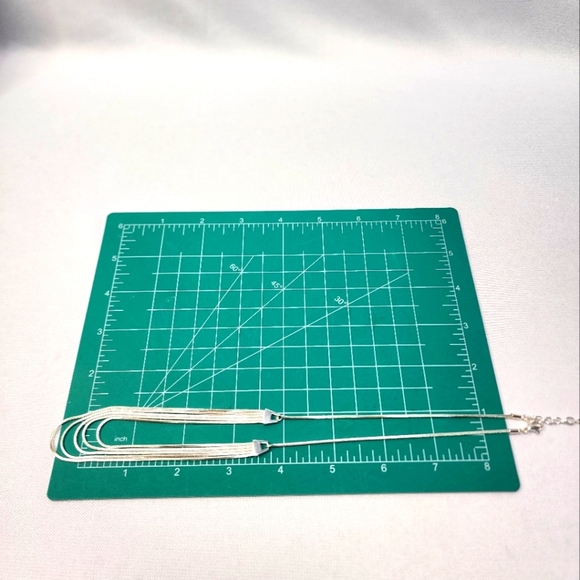 Apostrophe Multi-Strand Silver Necklace - Picture 7 of 7